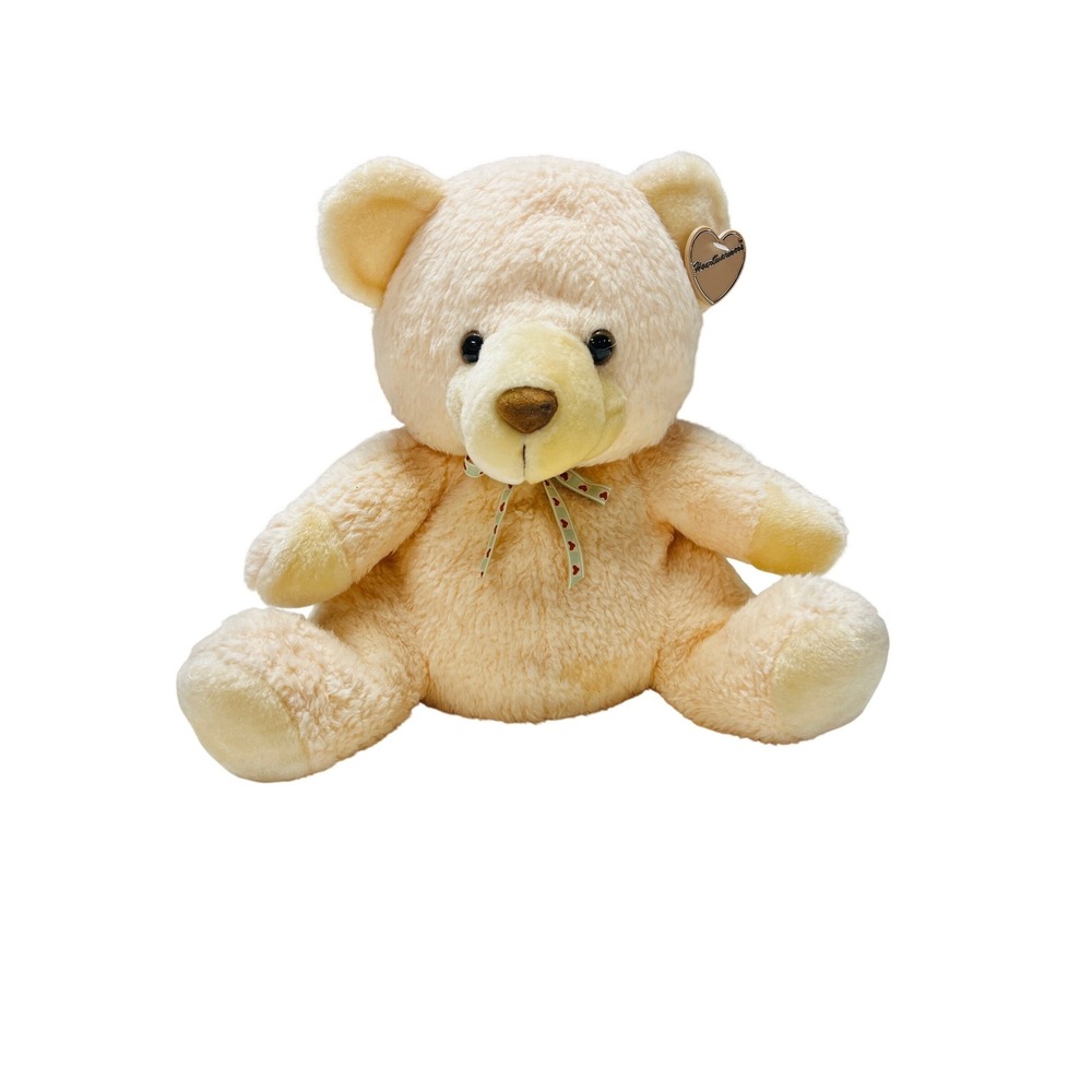 VTG 1993 Heartwarmers Teddy Bear 13in Summit Collection Cream Plush Heart Tag